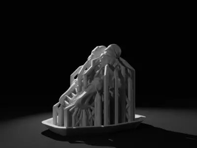 Xenopod alien dino printable 32mm figure sample Free 3D print model