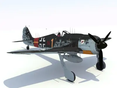 FW 190 a-8 Night Fighter variant 3D model