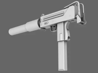 Ingram Mac 10 SMG Gun 9mm 3D model