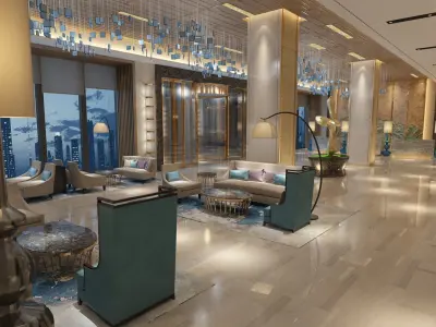The Hotel Lobby 8 3D model