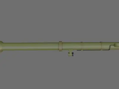 Bazooka M20 - RPG - Rocket launcher Low-poly 3D model