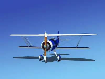 Waco YMF-5 V09 3D model