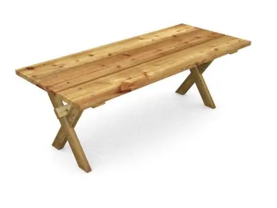 Picnic table Free low-poly 3D model purchase