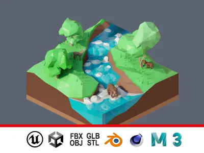 land 35A Low-poly 3D model