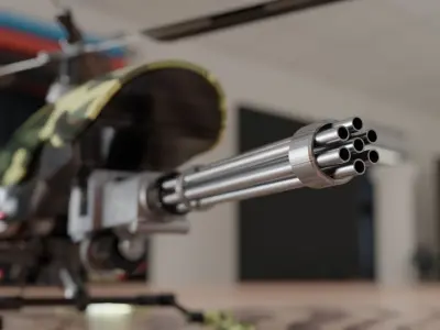 BotCopter Low-poly 3D model