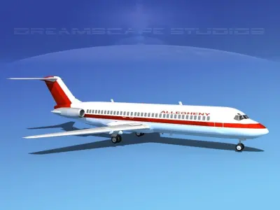 Douglas DC-9-30 Allegheny 3D model