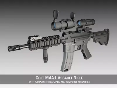 Colt M4A1 SOPMOD Aimpoint 3D model