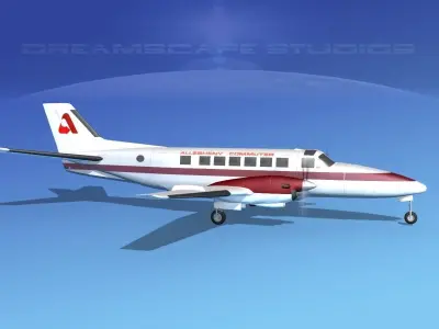 Beechcraft B99 Allegheny Commuter 2 3D model