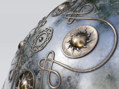 Ancient Indian Sri Lankan Shield with 4K textures 3D model