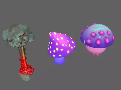 Mushrooms  3D model