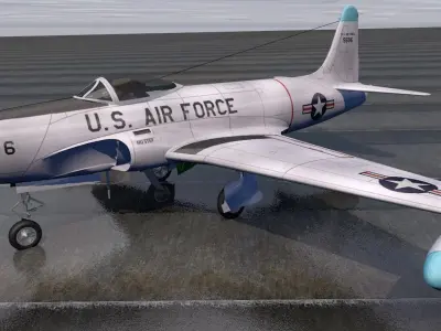 Lockheed P-80 Shooting Star 3D model