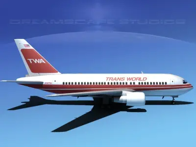 Boeing 767-200ER Trans World 1 3D model