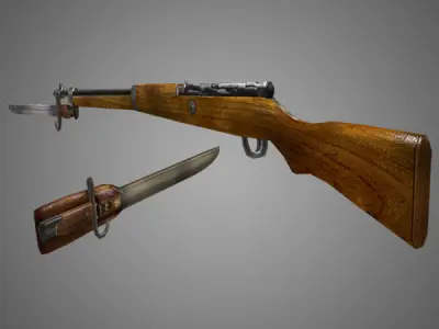 Arisaka Type 99 Rifle Low Poly 3D model