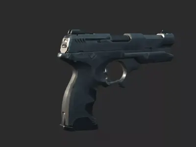 Future Sci-Fi Heavy Firearm Pistol 3D model