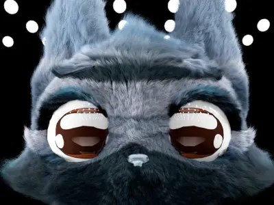 Firefox peluche  Low-poly 3D model