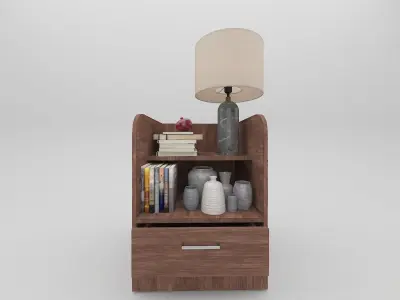 Bedside Table Walnut Wood 3d Model Free 3D model