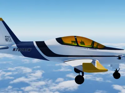 Realistic High-Poly Aircraft 3D Model with PBR Textures 3D model