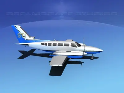 Cessna 404 Titan Southwest Tours 3D model