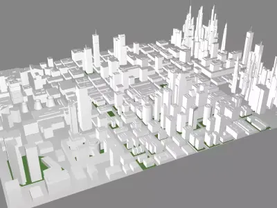 Buildings City building industrial park commercial housing 3D model