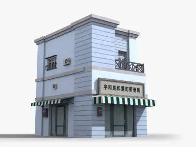 Japanese House x22 Low-poly 3D model