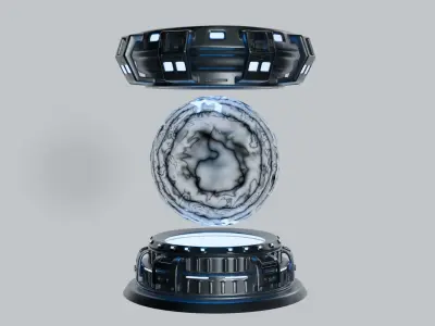 Sky-fi capsule platform 3D model Free 3D model
