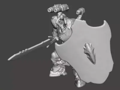 DARK LORD ARMOR MINIATURE MODEL FIGURE FANTASY SCIFI GAMES RPG 3D print model
