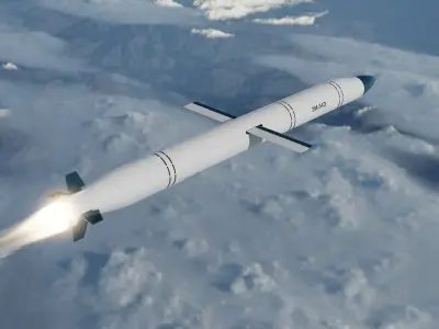 3M-54E Kalibr Anti Ship Missile Low-poly 3D model