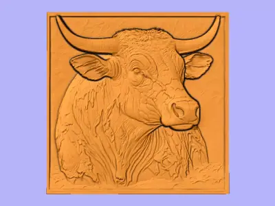 BOI VELHO BAS RELIEF 3D model