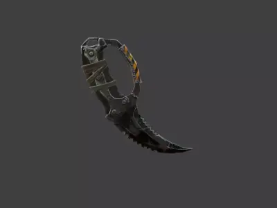 Rusted Karambit Low-poly 3D model