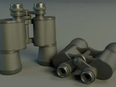 Binoculars PBR Low-poly 3D model