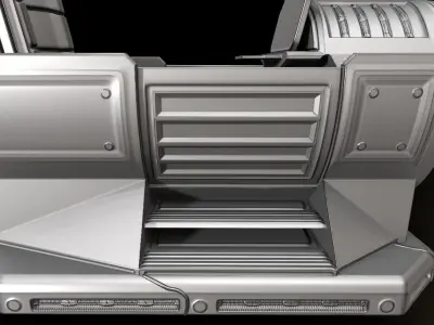 Futuristic Control Module High Poly Version 3D model