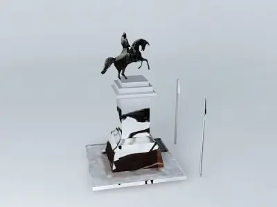 Statue General San Martin Park Cantagalo 3D model