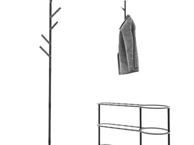 hanger two coat racks and coat stand Free 3D model