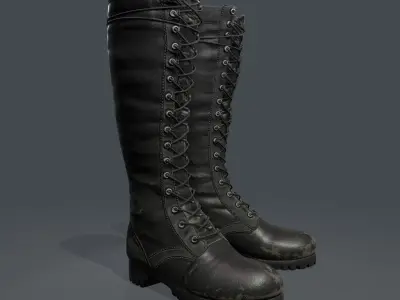 Leather Boots  Low-poly 3D model