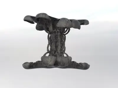 Xeno Inspired Spine Ship drone 2 3D model