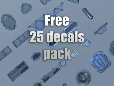 Free Sci-fi decals pack Texture