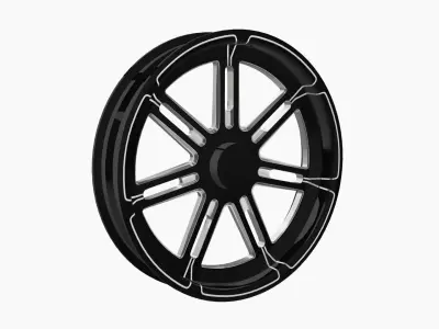 FTD Customs Valor dragster front wheel Low-poly 3D model