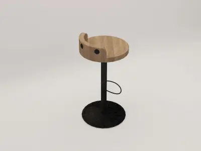 Bar Stool Free 3D model 5