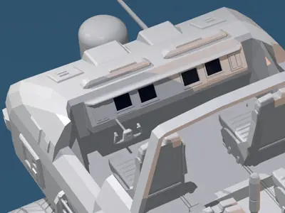 Desert rover with wheels 3D model