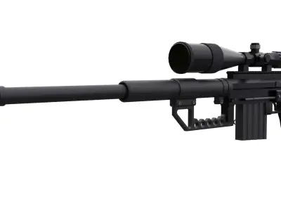 Intervention sniper rifle Free 3D model