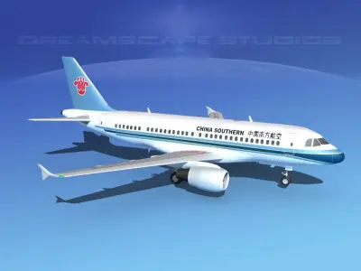Airbus A319 China Southern 3D model