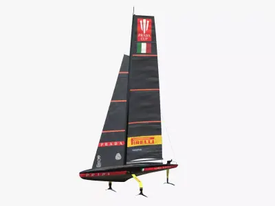 Prada Cup AC75 Sailboat Luna Rossa 3D model