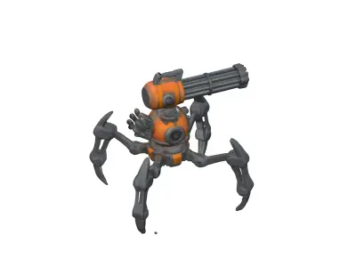 Sci-Fi Turret Robot 3D model