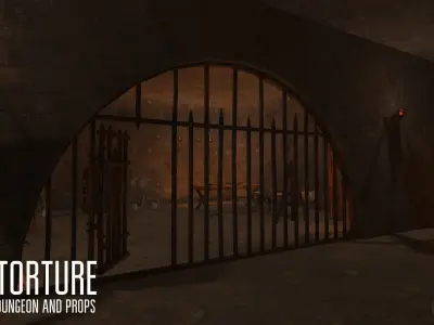 Torture - dungeon and props Low-poly 3D model