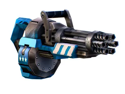 LowPoly Sci-Fi Assault Heavy Machine Gun Low-poly 3D model