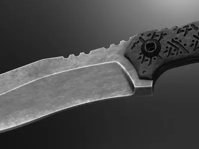 Combat Knife - Model - Textures Low-poly 3D model