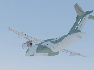 Embraer KC-390 Millennium FAB Low-poly 3D model