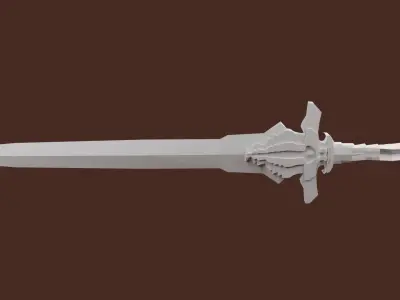 Unique Stylized Sword Design Low-poly 3D model
