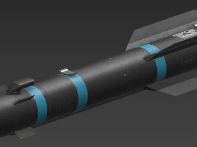 Hellfire Missile Low Low-poly 3D model