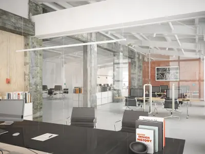 Industrial Office interior 3D model